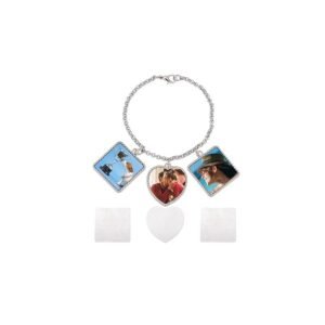 Bracelets Blanks Heat Transfer Bracelet Tray Heart Photo Bezel Square Craft Bezel Setting Blank