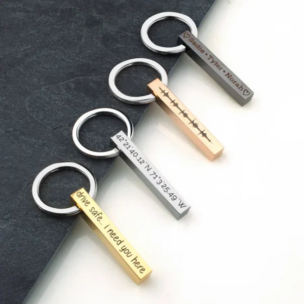 3D Bar Keychain- engrave - Image 2