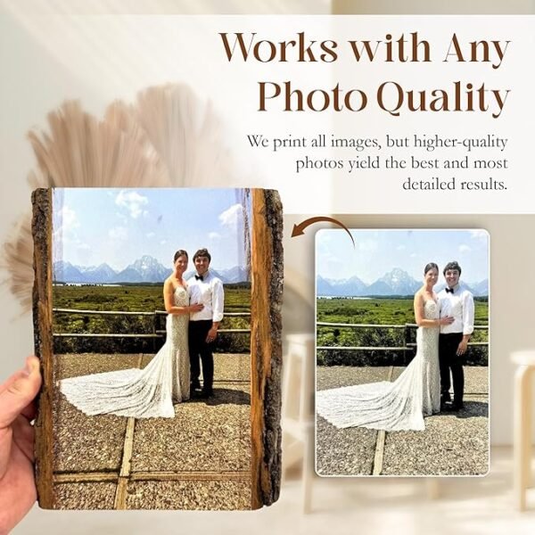Photo on Wood Slice - Customized Printed Picture on Wood