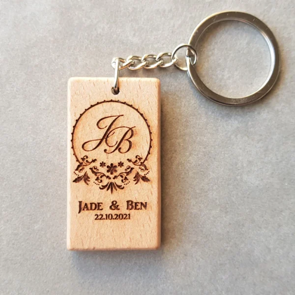 Key Chain DIY Gifts Hand Make Key Tag Keychain Logo Wooden Design Blank Wooden - Image 4