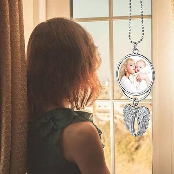 Blanks Hanging Ornament, Car Rearview Mirror Pendant  Angel Wing - Image 3