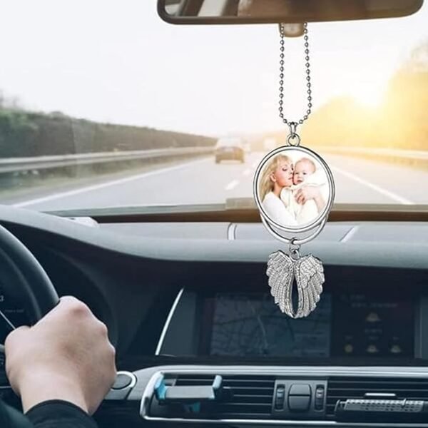 Blanks Hanging Ornament, Car Rearview Mirror Pendant  Angel Wing - Image 2