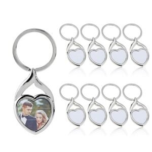 Heart Keychain Blanks for Vinyl Photo Memorial