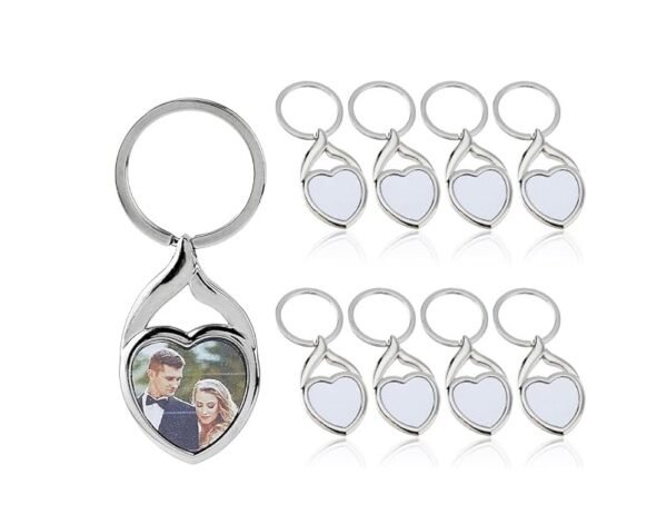 Heart Keychain Blanks for Vinyl Photo Memorial