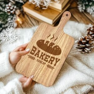 Oak Wood Cutting Board Bulk Wooden Serving Tray Kitchen Chopping Boards with Handle for Charcuterie Housewarming