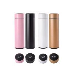 Inteligente Termo Digital 500ml Stainless Steel LED Smart Temperature Display Thermal Flask Cup Water Bottle With Tea Strainer