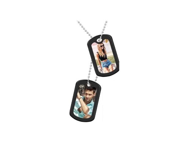 Aluminum White Stamping Double Sided Blank Metal Pendants with Military Silicone - Image 3