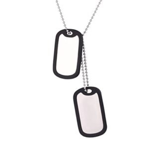 Aluminum White Stamping Double Sided Blank Metal Pendants with Military Silicone